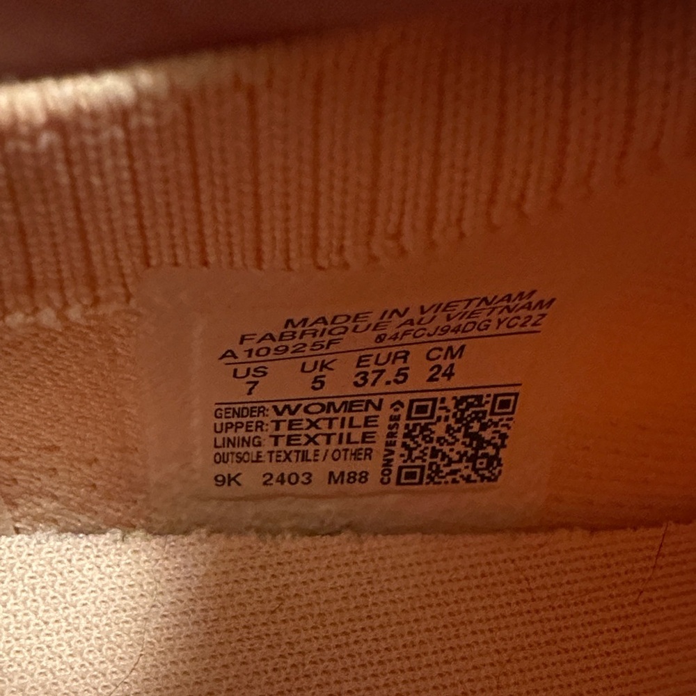 Converse Women's Light Peach Sneakers - Picture 6 of 6